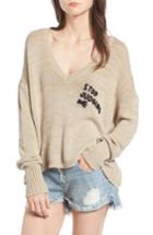 Women's Wildfox Stop Judging Me Sweater - Beige