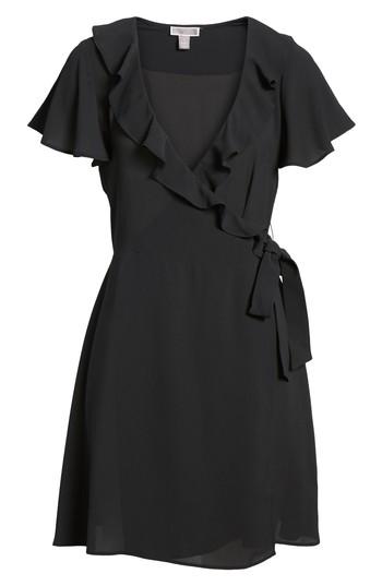 Women's Chelsea28 Print Wrap Minidress - Black