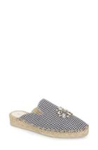 Women's Patricia Green Gingham Glam Embellished Loafer Mule M - Black
