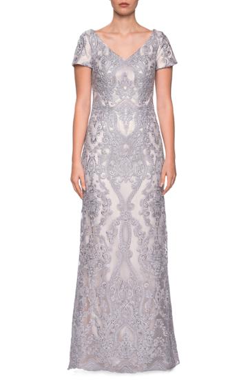 Women's La Femme Embroidered Gown
