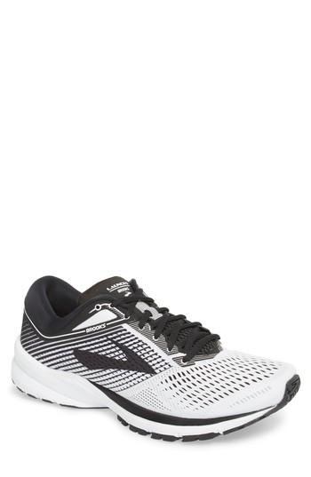 Men's Brooks Launch 5 Running Shoe D - White