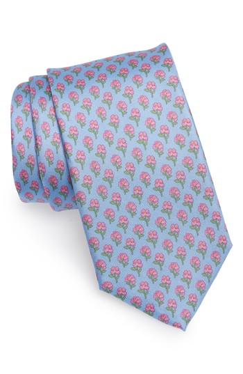 Men's Bonobos Crescent Floral Print Silk Tie, Size - Blue