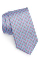 Men's Bonobos Crescent Floral Print Silk Tie, Size - Blue
