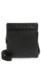 Men's Mcm Ottomar Leather Crossbody Bag - Black