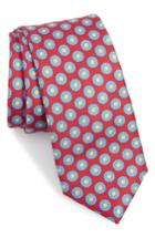 Men's Nordstrom Men's Shop Nicolas Medallion Silk Tie, Size - Blue