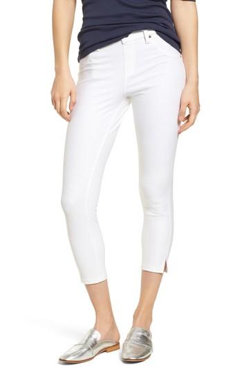 Women's Hue Split Hem Denim Leggings - White