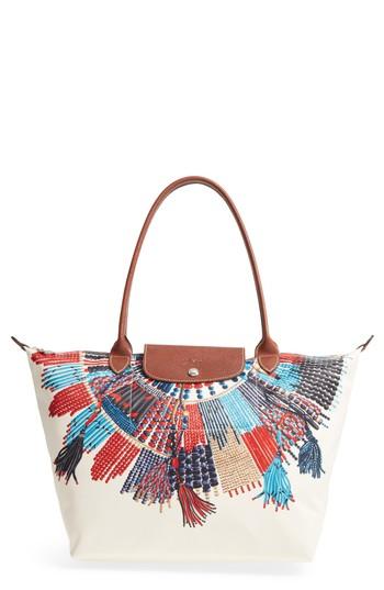 Longchamp Large Le Pliage - Massai Collier Tote - Blue