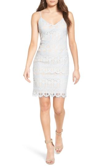Women's Leith Lace Body-con Slipdress - Blue