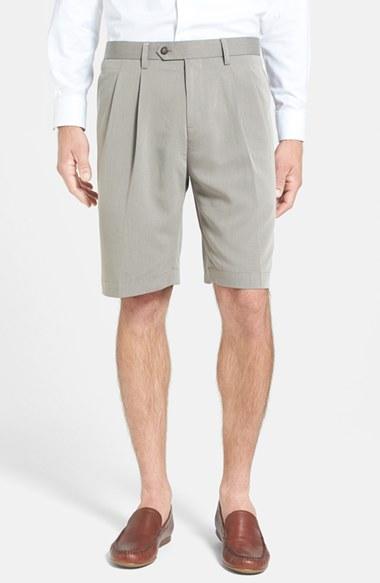 Men's Cutter & Buck Double Pleated Microfiber Twill Shorts