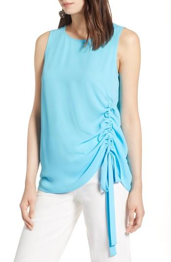 Women's Halogen Side Ruched Top - Blue