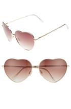 Women's Circus By Sam Edelman 60mm Metal Heart Sunglasses - Gold