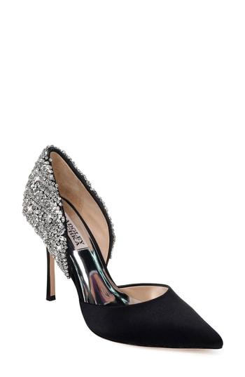 Women's Badgley Mischka Volare Crystal Embellished D'orsay Pump M - Black