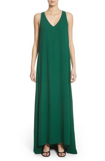 Women's Rosetta Getty Crepe Cross Back Gown - Green