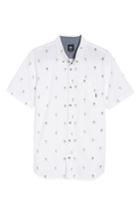 Men's Vans X Peanuts Houser Snoopy Print Woven Shirt, Size - White