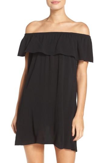 Women's Becca Southern Belle Off The Shoulder Cover-up Dress - Black