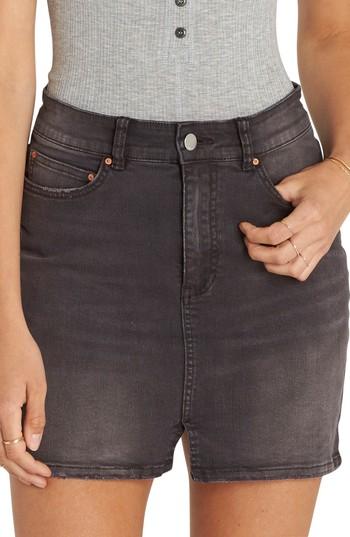 Women's Billabong Black Magic Denim Skirt - Black