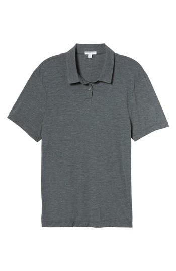 Men's James Perse Point Collar Polo (xs) - Grey