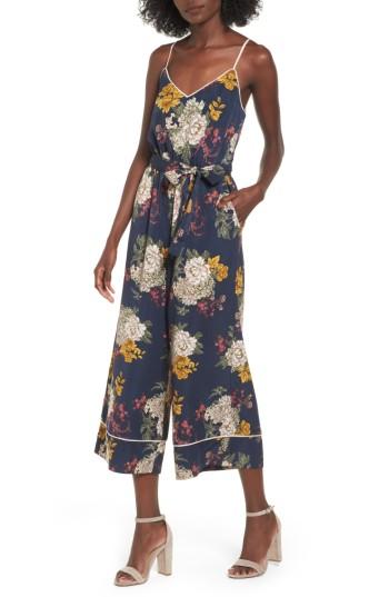 Women's Leith Floral Jumpsuit - Blue