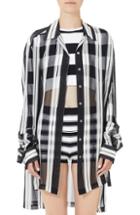 Women's Marc Jacobs Sheer Stripe Silk Shirt