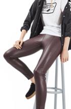 Women's Topshop Percy Faux Leather Skinny Pants Us (fits Like 2-4) - Burgundy