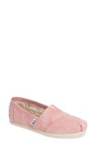Women's Toms Classic Alparagata Washed Twill Slip-on M - Pink