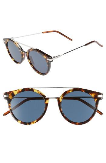 Men's Fendi 49mm Mirrored Retro Sunglasses - Havana Palladium