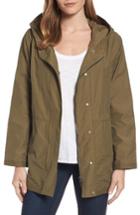 Women's Eileen Fisher Hooded Organic Cotton Blend Jacket, Size - Green