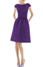 Women's Alfred Sung Woven Fit & Flare Dress - Purple