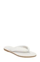 Women's Eileen Fisher Flute Flip Flop M - White