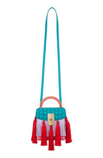 The Volon Tassel Great Leather Box Bag - Purple