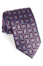 Men's Ermenegildo Zegna Geometric Silk Tie, Size X-long - Red