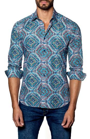 Men's Jared Lang Ripple Print Sport Shirt