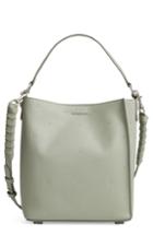 Allsaints Small Kathi Studded North/south Leather Tote - Grey