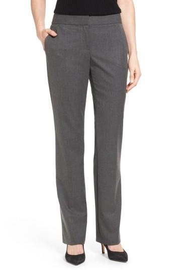 Petite Women's Vince Camuto Straight Leg Pants P - Grey