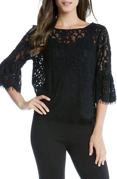 Women's Karen Kane Bell Sleeve Lace Top
