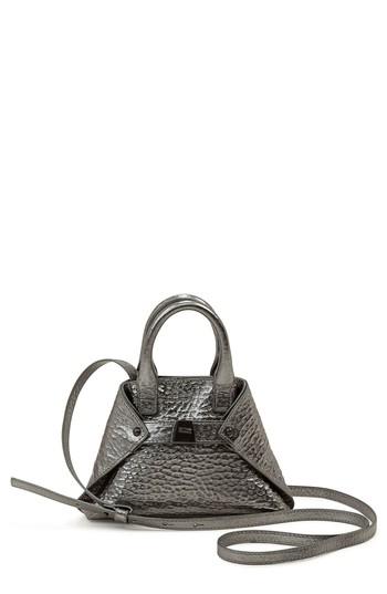 Akris Micro Ai Textured Leather Tote - Metallic