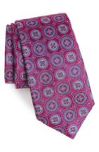 Men's Nordstrom Men's Shop Santa Lucia Circles Silk Tie, Size - Pink