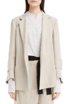 Women's Victoria Beckham Herringbone Linen Jacket