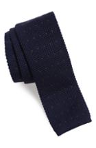 Men's Eleventy Stitch Wool Knit Tie, Size - Blue