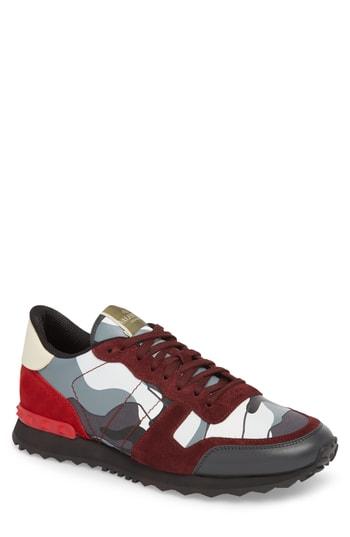 Men's Valentino Garavani Camo Rockrunner Sneaker Us / 41eu - Grey