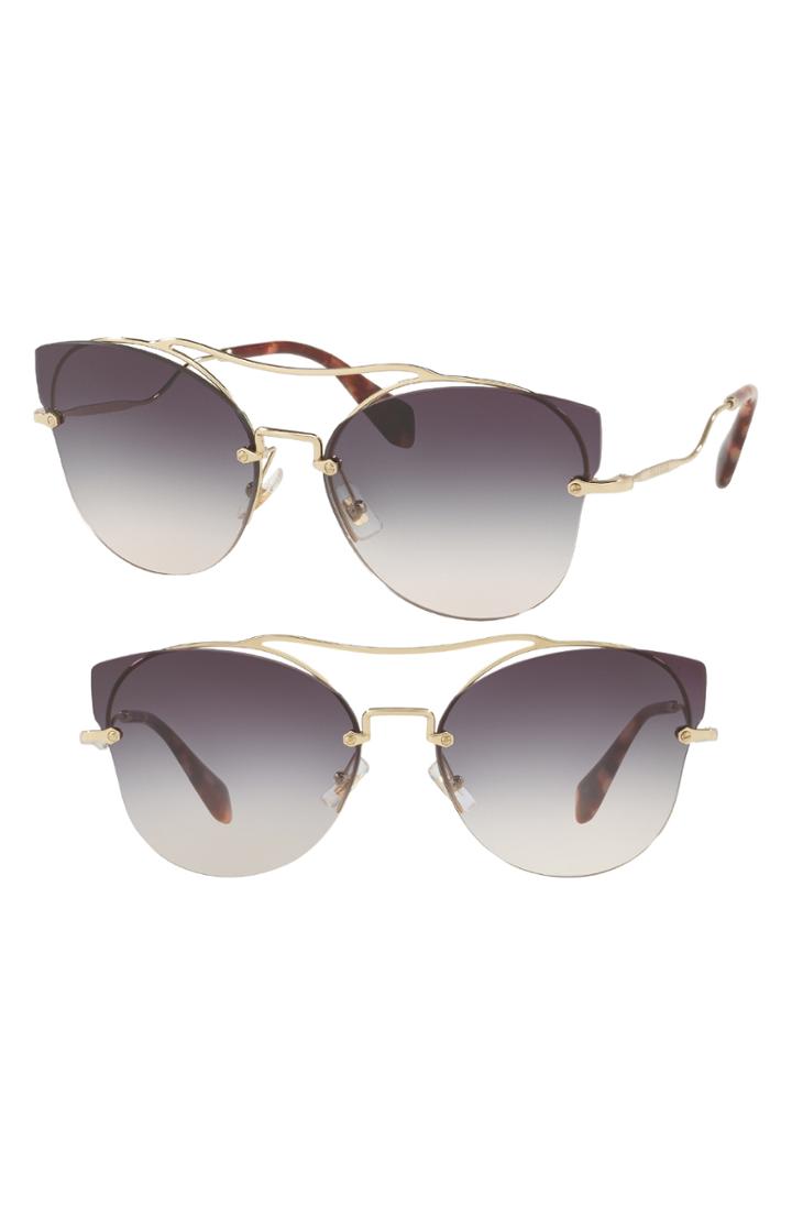 Women's Miu Miu 62mm Aviator Sunglasses -