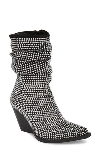 Women's Jeffrey Campbell Controll Crystal Studded Slouch Boot M - Black