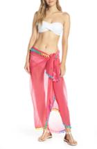 Women's Echo Pompom Pareo, Size - Pink