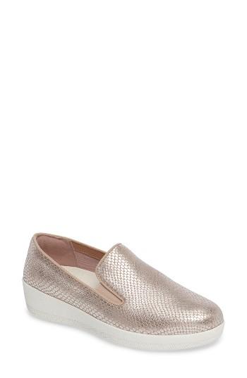 Women's Fitflop(tm) Superskate Slip-on Sneaker M - Metallic
