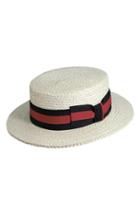 Men's Scala Straw Boater Hat -