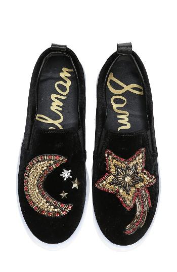 Women's Sam Edelman Leila Embellished Platform Sneaker M - Black