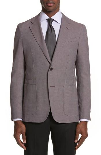 Men's Z Zegna Moscova Classic Fit Cotton Blazer Us / 48 Eur - Burgundy