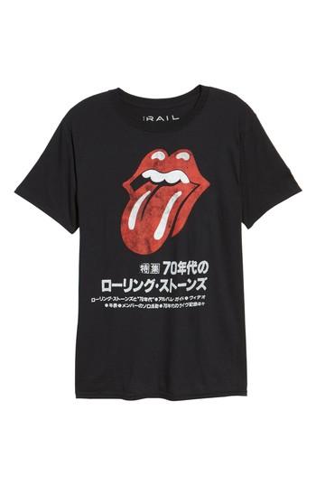 Men's The Rail Rolling Stones Japan T-shirt, Size - Black
