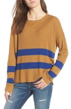 Women's Bp. Varsity Stripe Sweater, Size - Brown