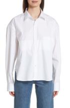 Women's Vetements Crop Cotton Shirt - White